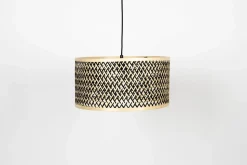 Hanglampen|Hanglampen-Dutchbone Isla Hanglamp Black, Natural
