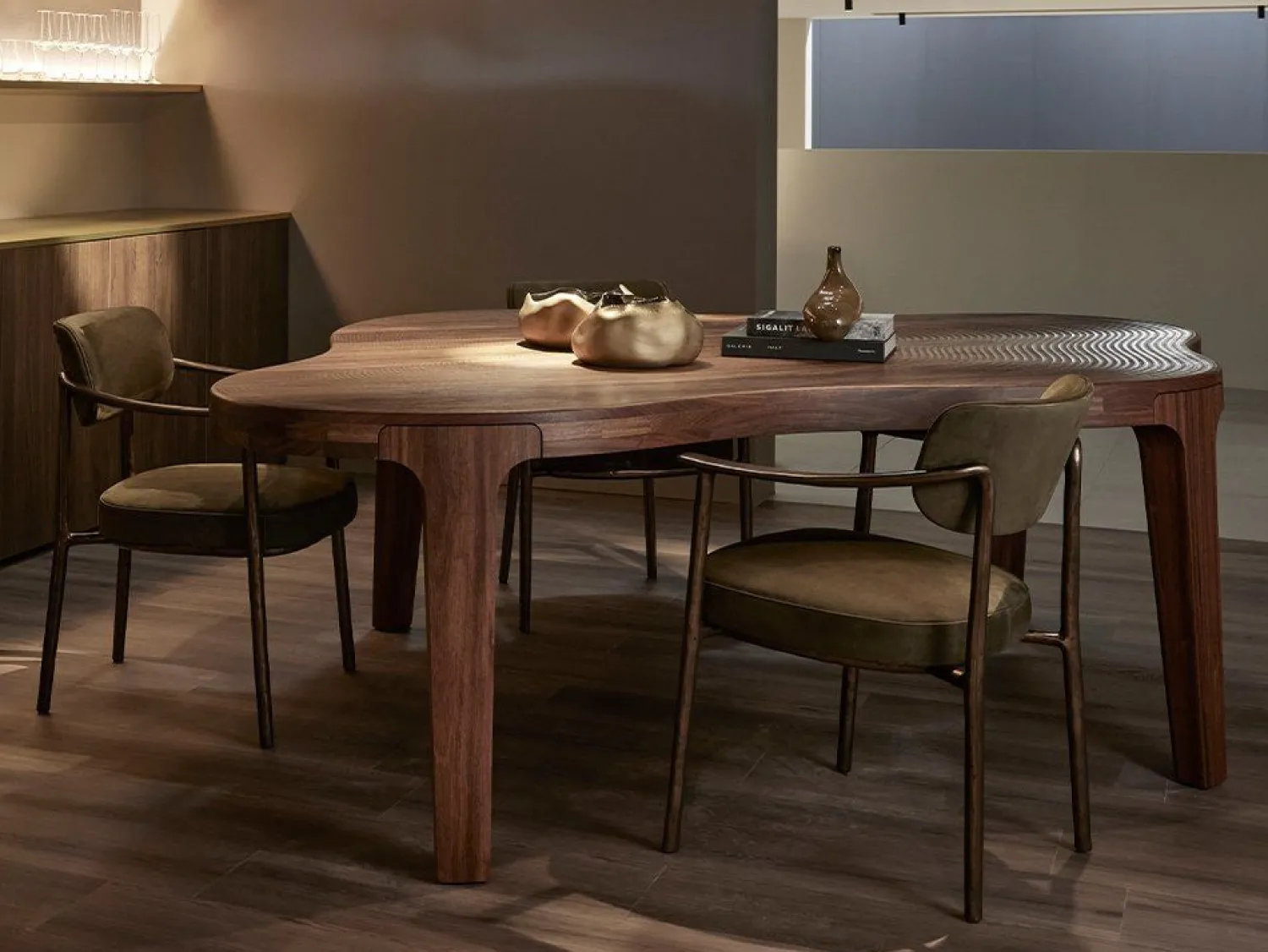 Houten Eettafels|Organische Eettafels-Linteloo Isola Eettafels Zwart