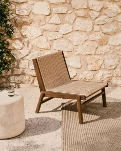 Tuinstoelen-Kave Home Itani Outdoor Fauteuil Naturel
