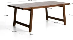 Tuintafels-Kave Home Itani Tuintafel Bruin