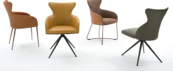 Design Stoelen|Draaibare Eetkamerstoelen-Bert Plantagie Iuno Armstoel Kurkuma