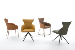 Design Stoelen|Draaibare Eetkamerstoelen-Bert Plantagie Iuno Eetkamerstoel Amaretto