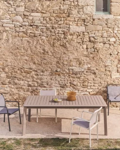 Tuintafels-Kave Home Izola Tuin Uitschuiftafel Beige