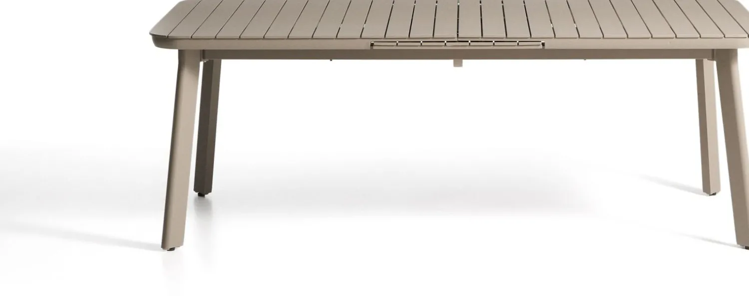 Tuintafels-Kave Home Izola Tuin Uitschuiftafel Beige