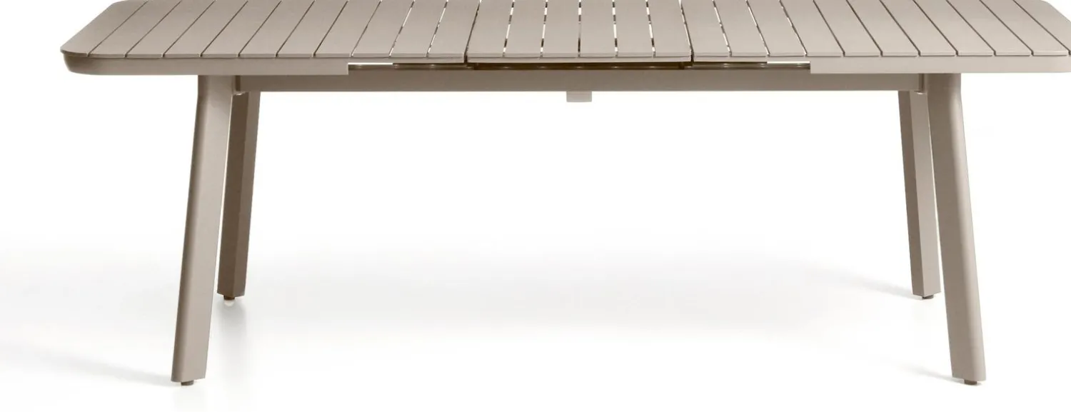 Tuintafels-Kave Home Izola Uitschuifbare Tuintafel Beige