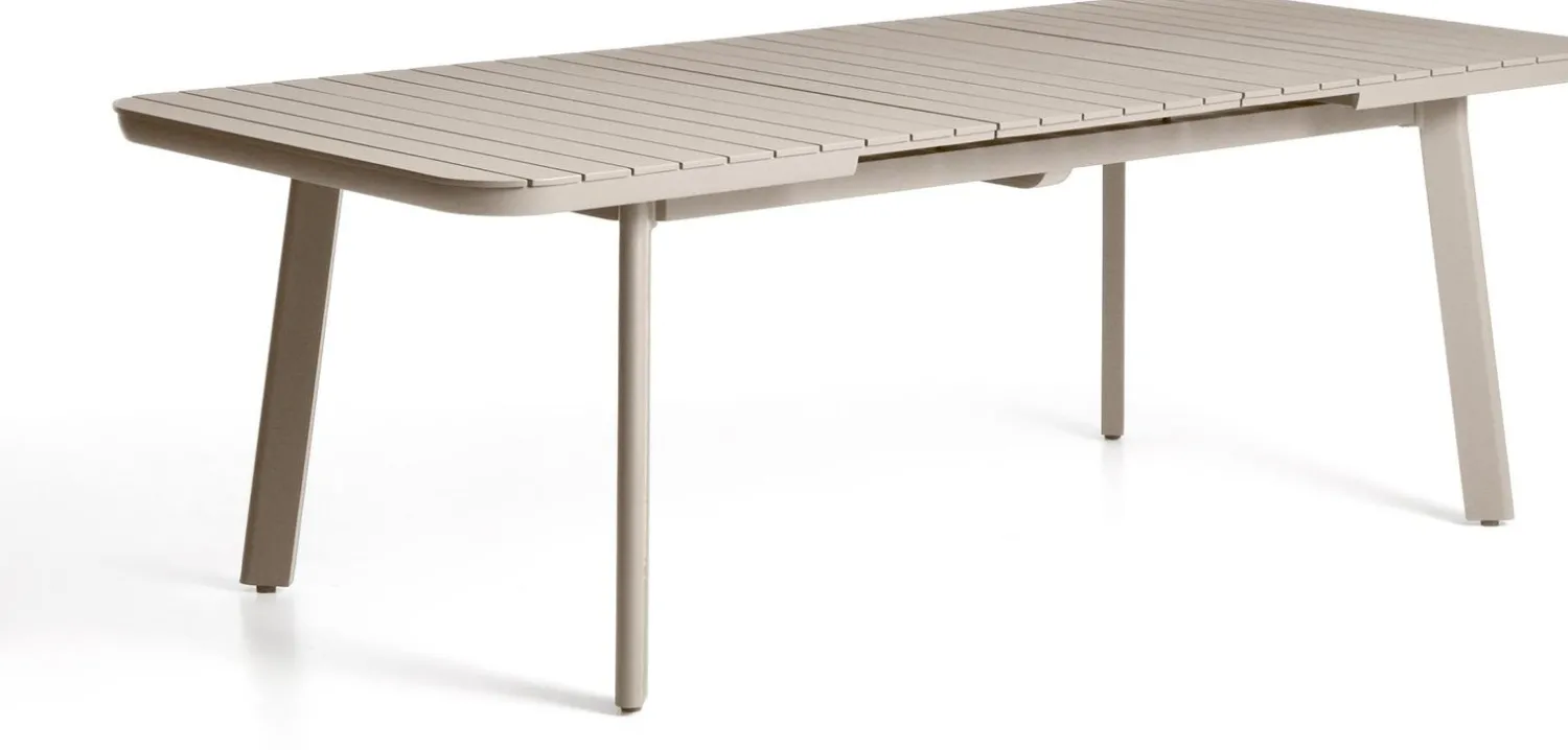 Tuintafels-Kave Home Izola Uitschuifbare Tuintafel Beige