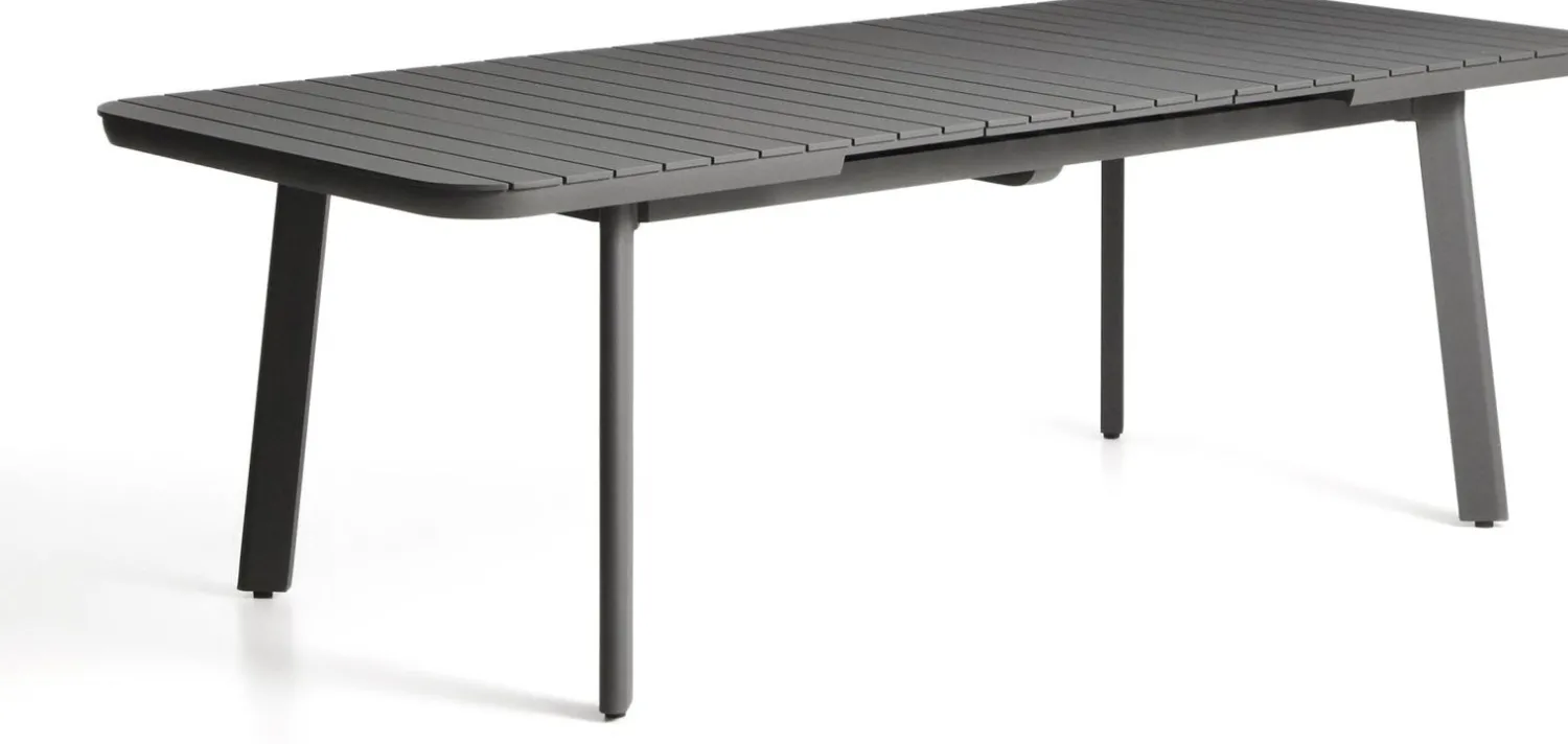 Tuintafels-Kave Home Izola Uitschuifbare Tuintafel Grafiet