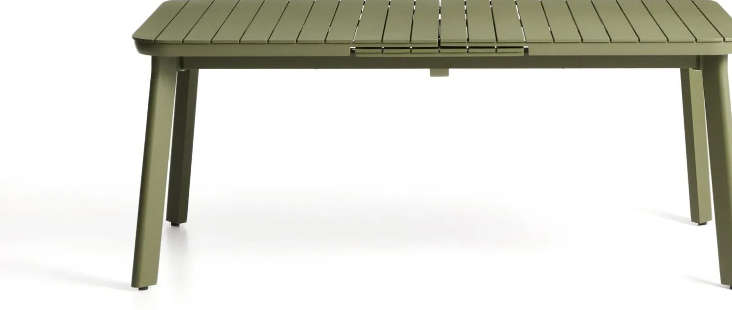 Tuintafels-Kave Home Izola Uitschuifbare Tuintafel Groen