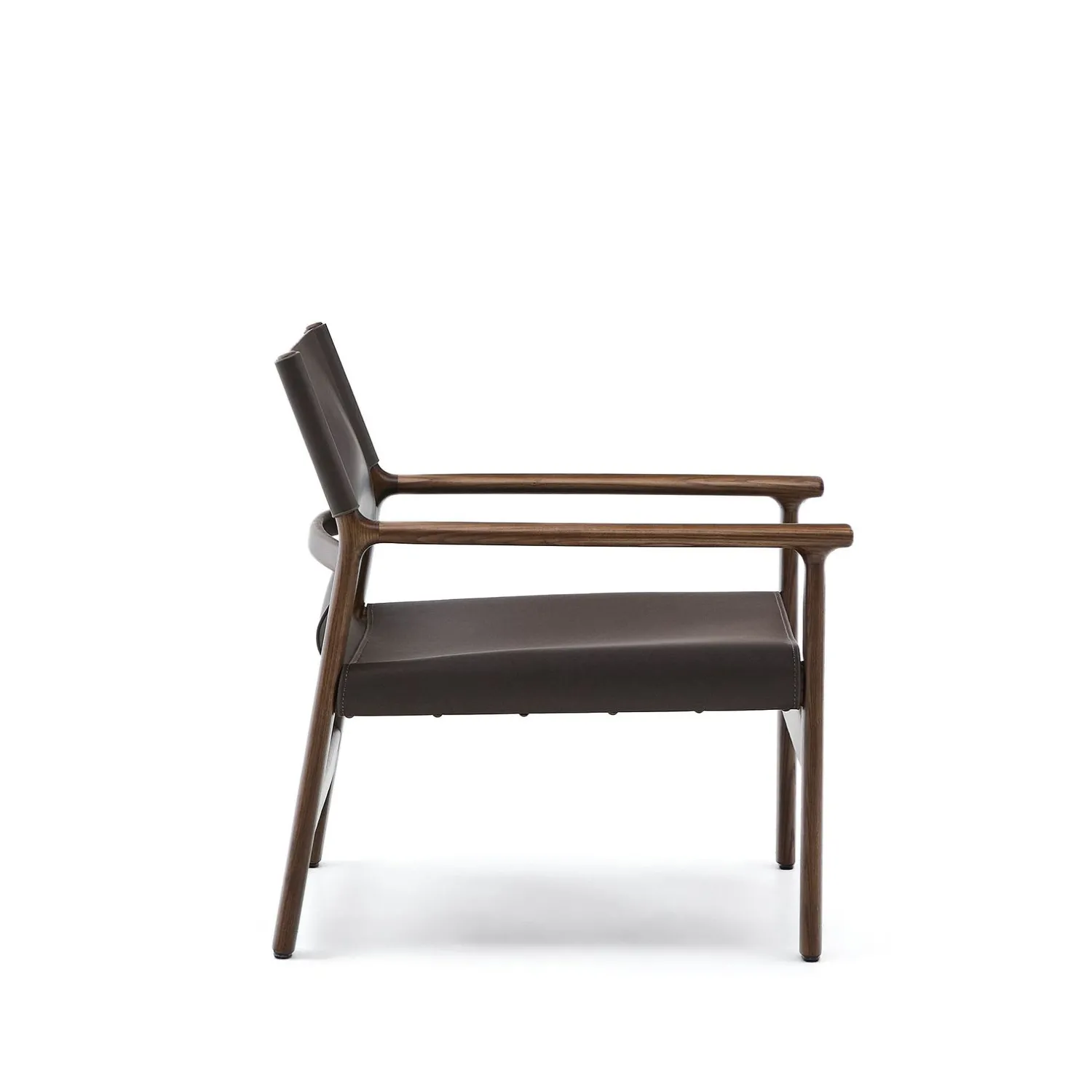 Leren Fauteuils-Kave Home Jan Fauteuil Donkerbruin