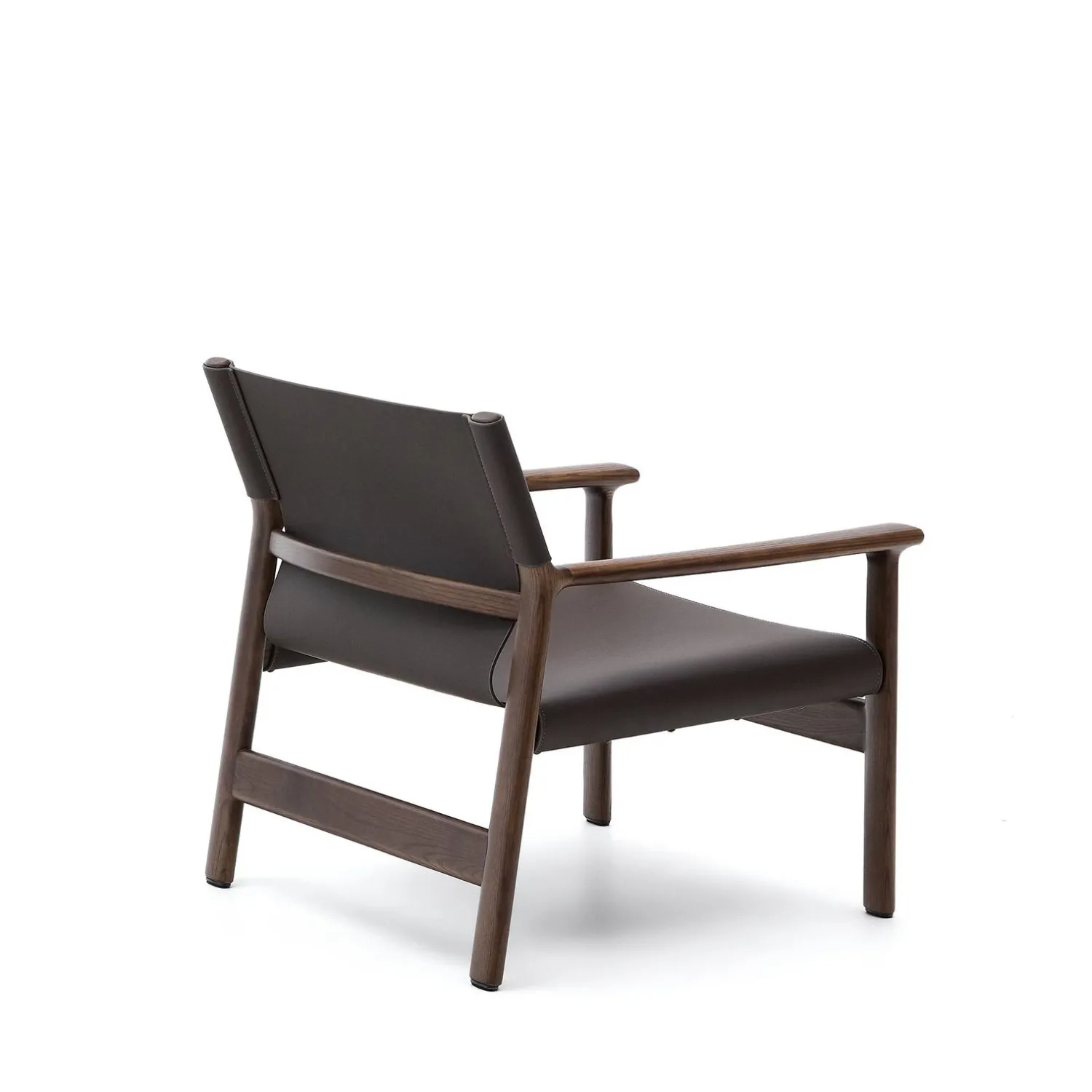 Leren Fauteuils-Kave Home Jan Fauteuil Donkerbruin