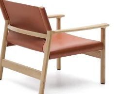Leren Fauteuils-Kave Home Jan Fauteuil Lichtbruin