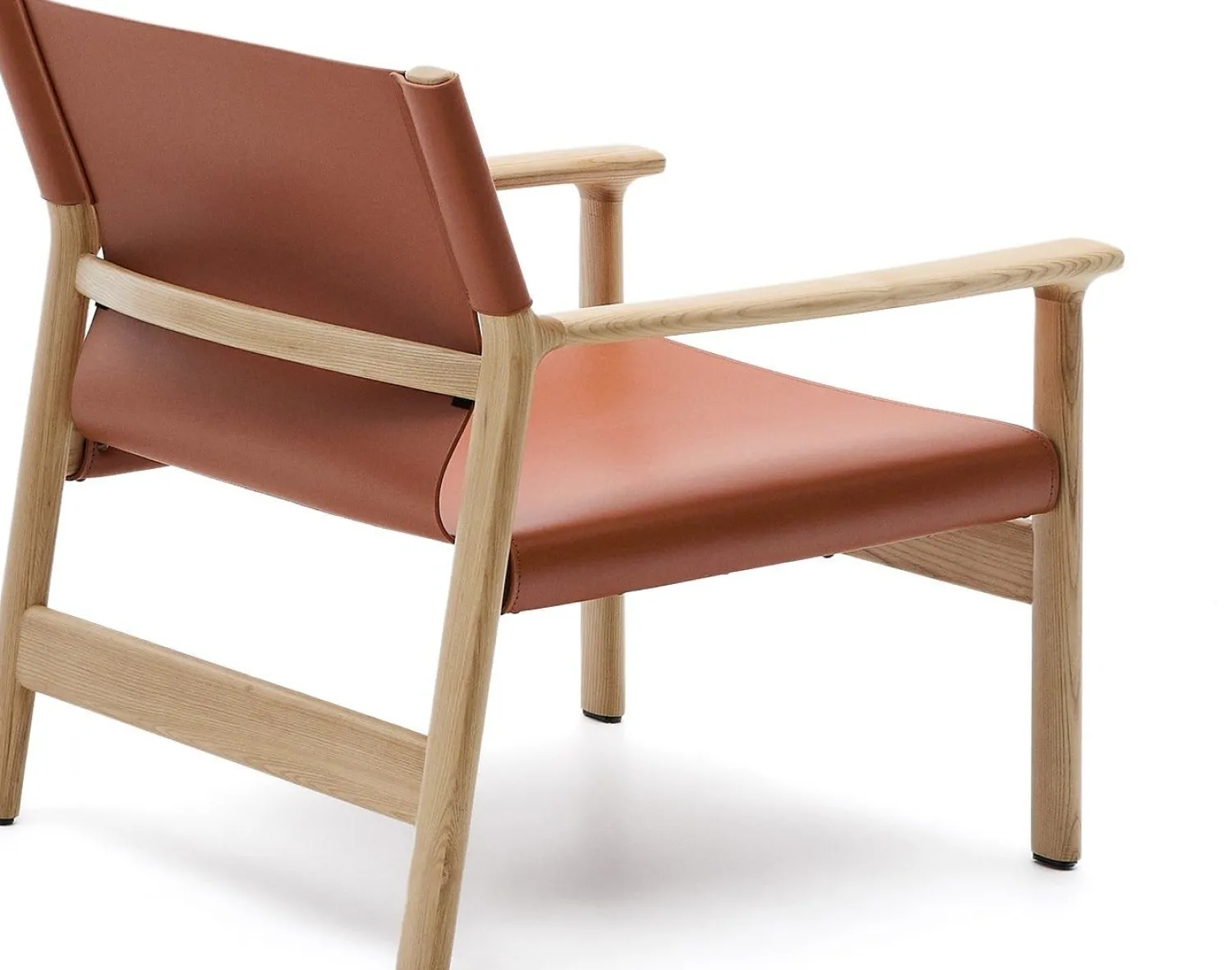Leren Fauteuils-Kave Home Jan Fauteuil Lichtbruin