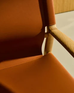 Leren Fauteuils-Kave Home Jan Fauteuil Lichtbruin