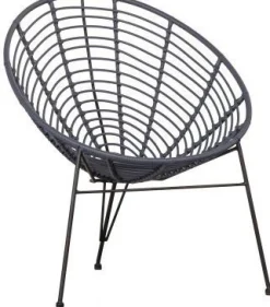Tuinstoelen-WOOOD Jane Loungestoel Ink