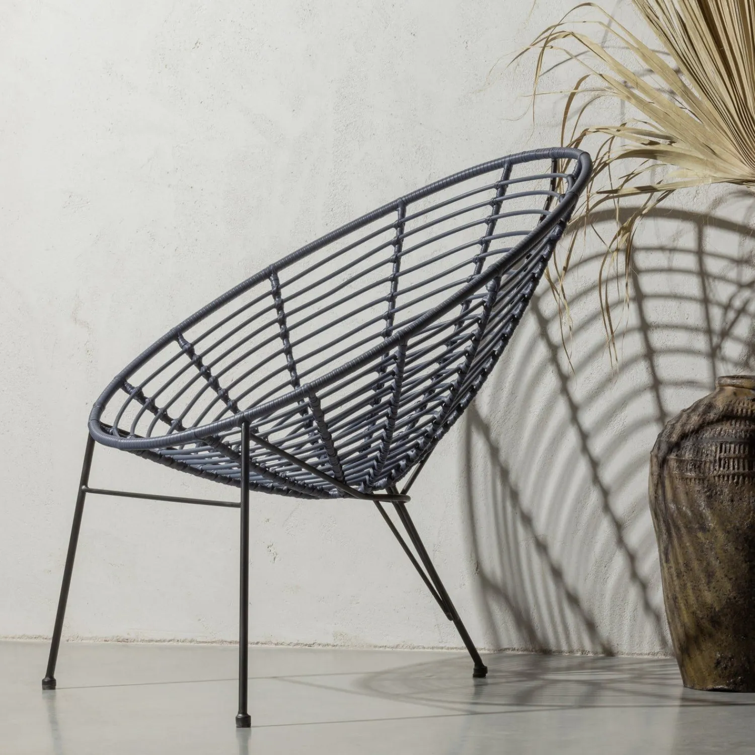 Tuinstoelen-WOOOD Jane Loungestoel Ink