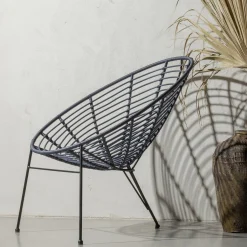 Tuinstoelen-WOOOD Jane Loungestoel Ink