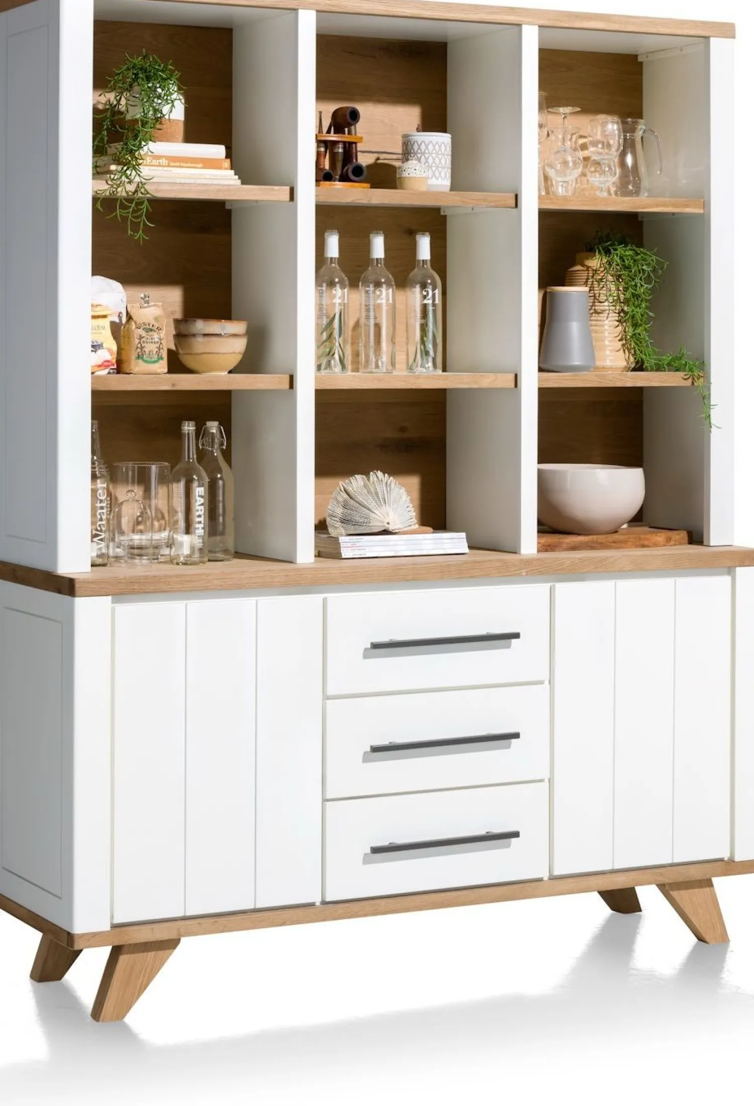 Buffetkasten|Buffetkasten-Henders en Hazel Jardin Buffetkast Railway Brown, wit