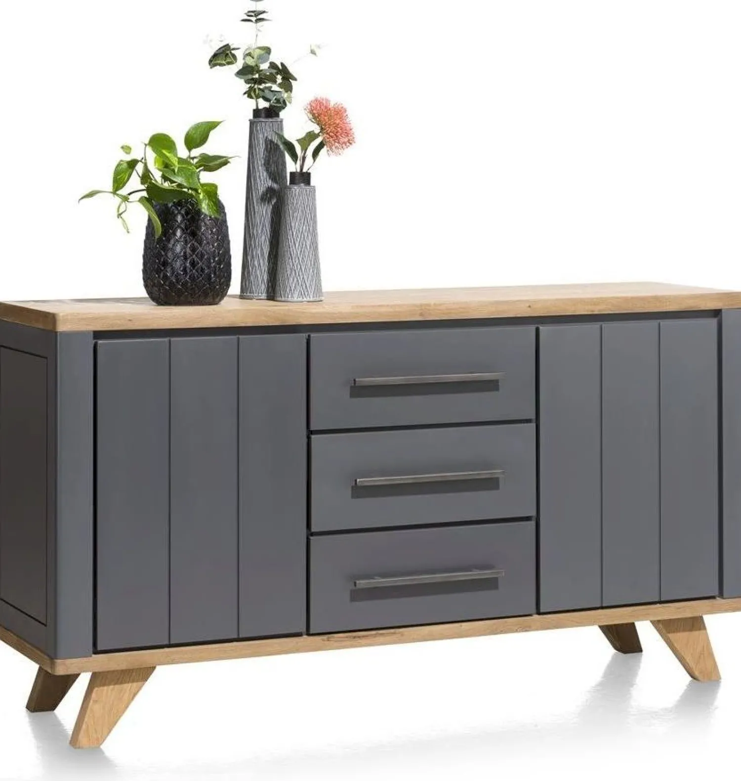 Dressoirs-Henders en Hazel Jardin Dressoir Railway Brown, Antraciet
