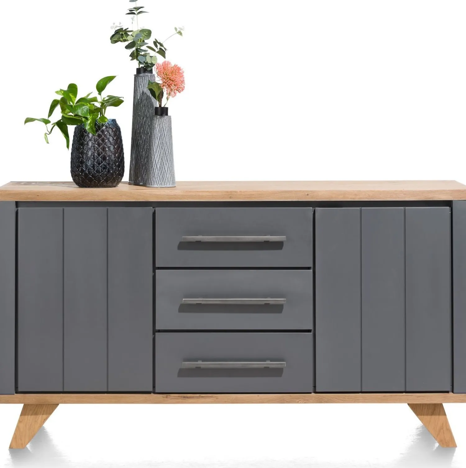 Dressoirs-Henders en Hazel Jardin Dressoir Railway Brown, Antraciet