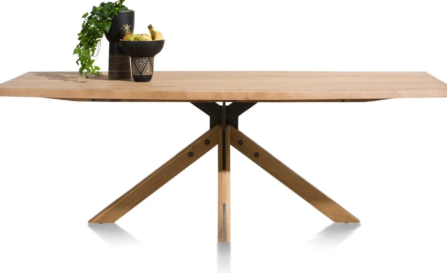 Houten Eettafels|Rechthoekige Eettafels-Henders en Hazel Jardino Eettafel Railway Brown