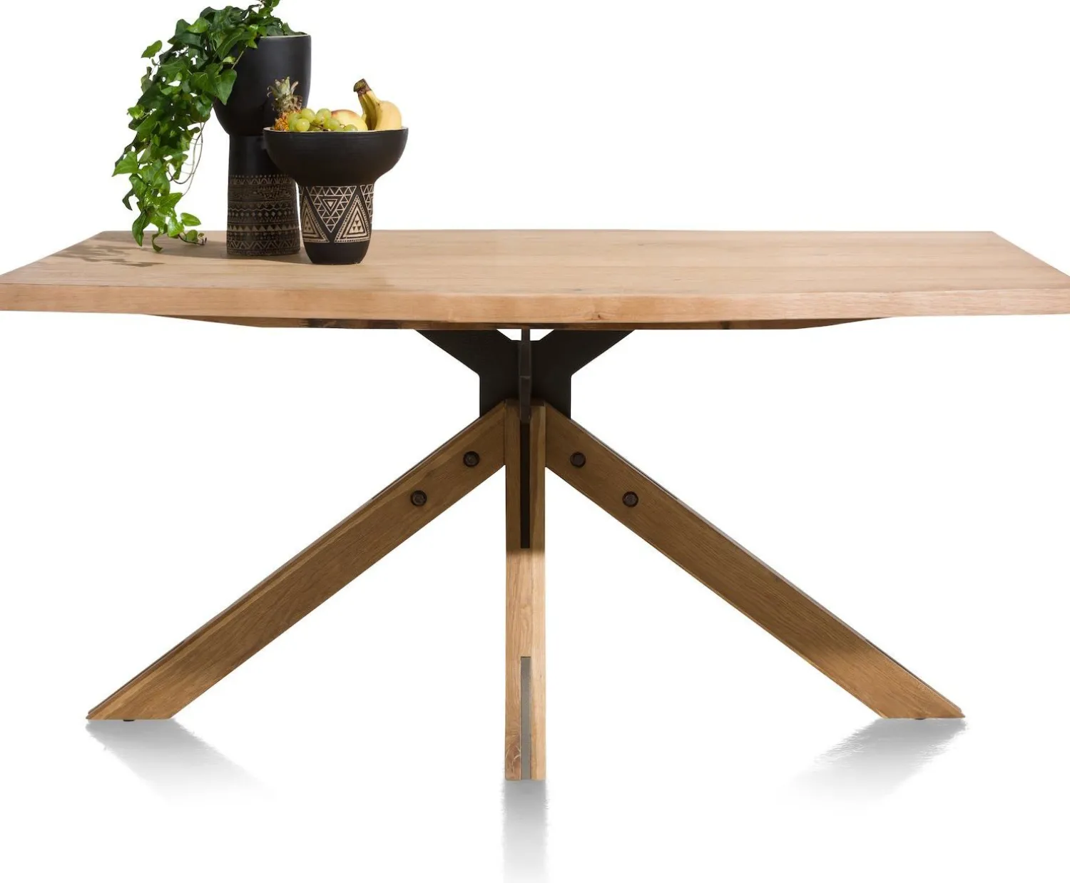 Houten Eettafels|Rechthoekige Eettafels-Henders en Hazel Jardino Eettafel Railway Brown