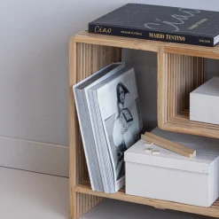 Houten Bijzettafels-WOOOD Jasmijn Bijzettafel Naturel
