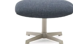 Hockers|Poefs-Kave Home Jaspe Voetenbank Blauw