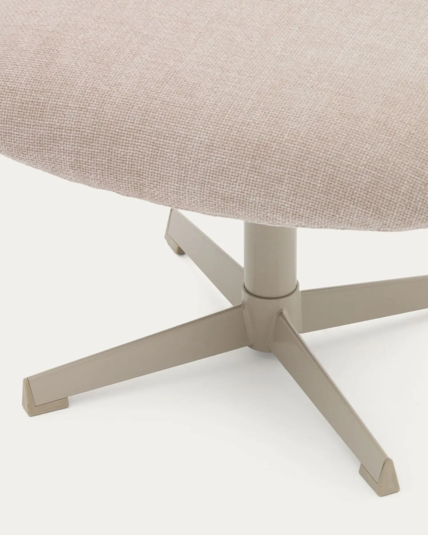 Hockers|Poefs-Kave Home Jaspe Voetenbank Beige