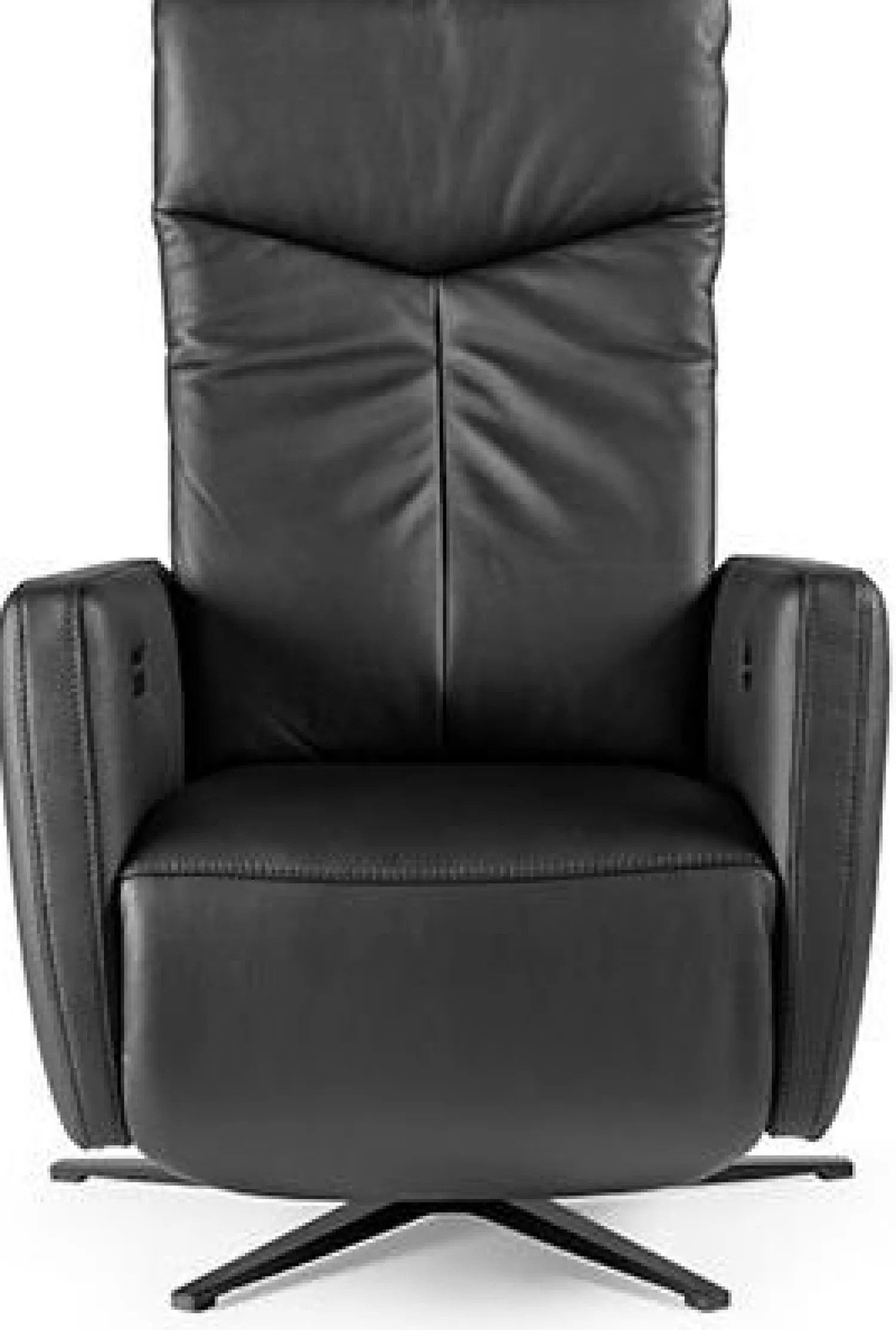 Leren Fauteuils|Relaxfauteuils-Feelings Wonen Jasper Small Relaxfauteuil Nero