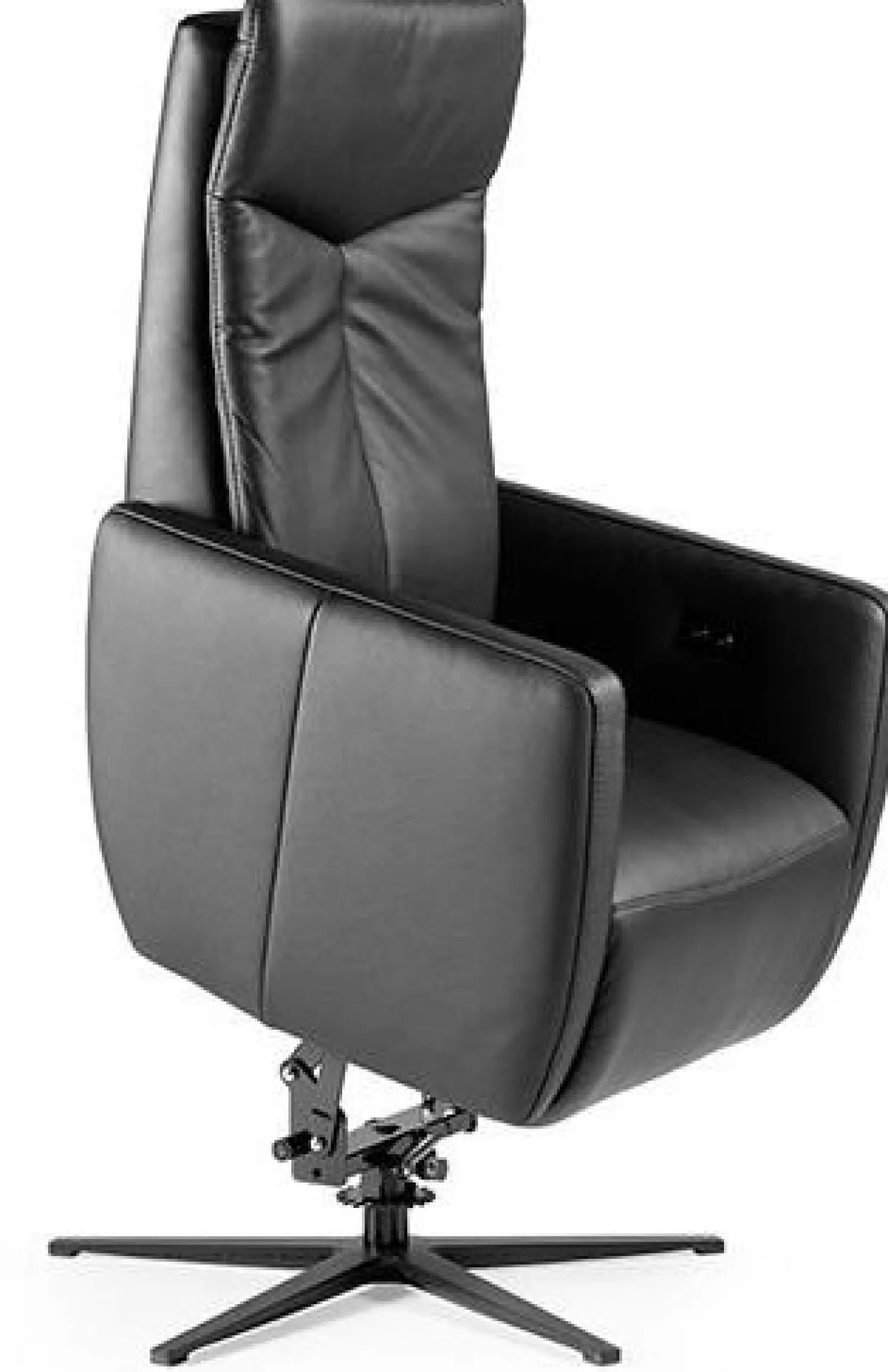Leren Fauteuils|Relaxfauteuils-Feelings Wonen Jasper Small Relaxfauteuil Nero