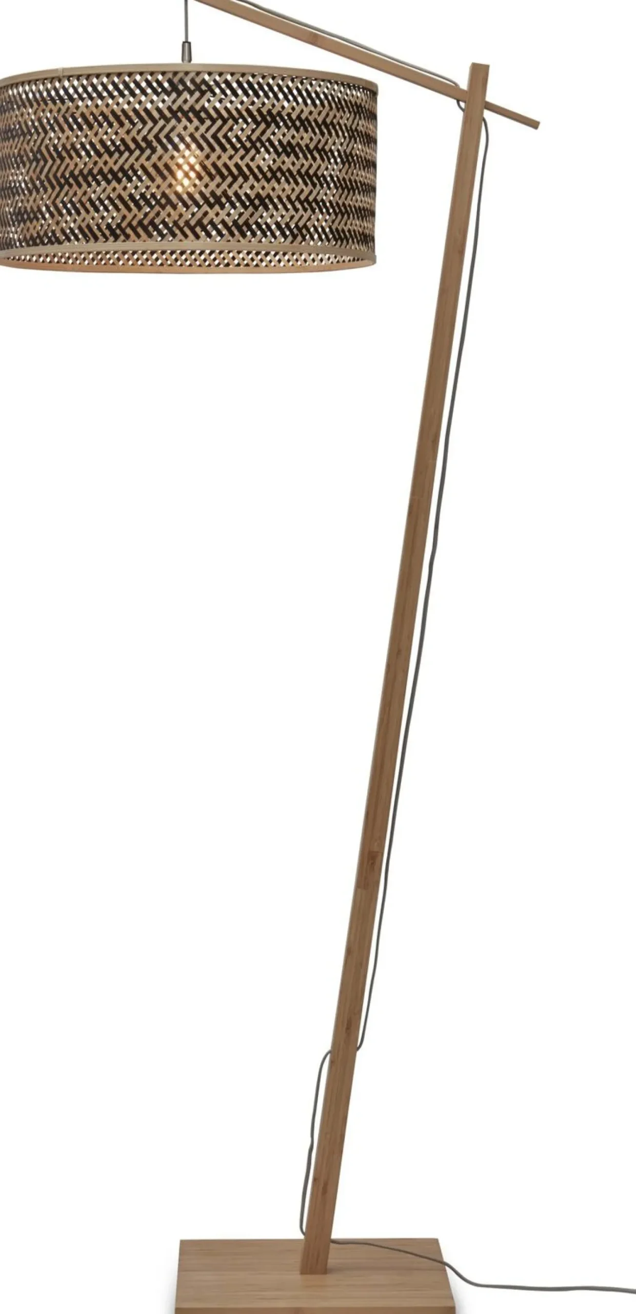 Vloerlampen|Vloerlampen-Good&Mojo Java 1 Arm L Vloerlamp Natural, Black, Grey