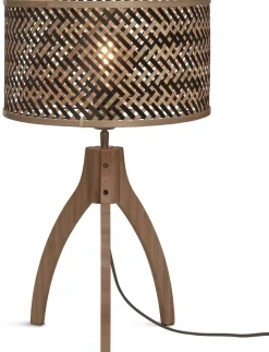 Tafellampen|Tafellampen-Good&Mojo Java 3 Legs Tafellamp Natural, Black