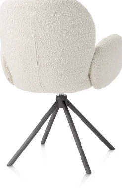 Eetkamerstoelen Met Armleuning-XOOON Jaxon Armstoel Ivoor, Grafiet