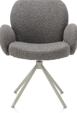 Eetkamerstoelen Met Armleuning-XOOON Jaxon Armstoel Lever, Silk Grey