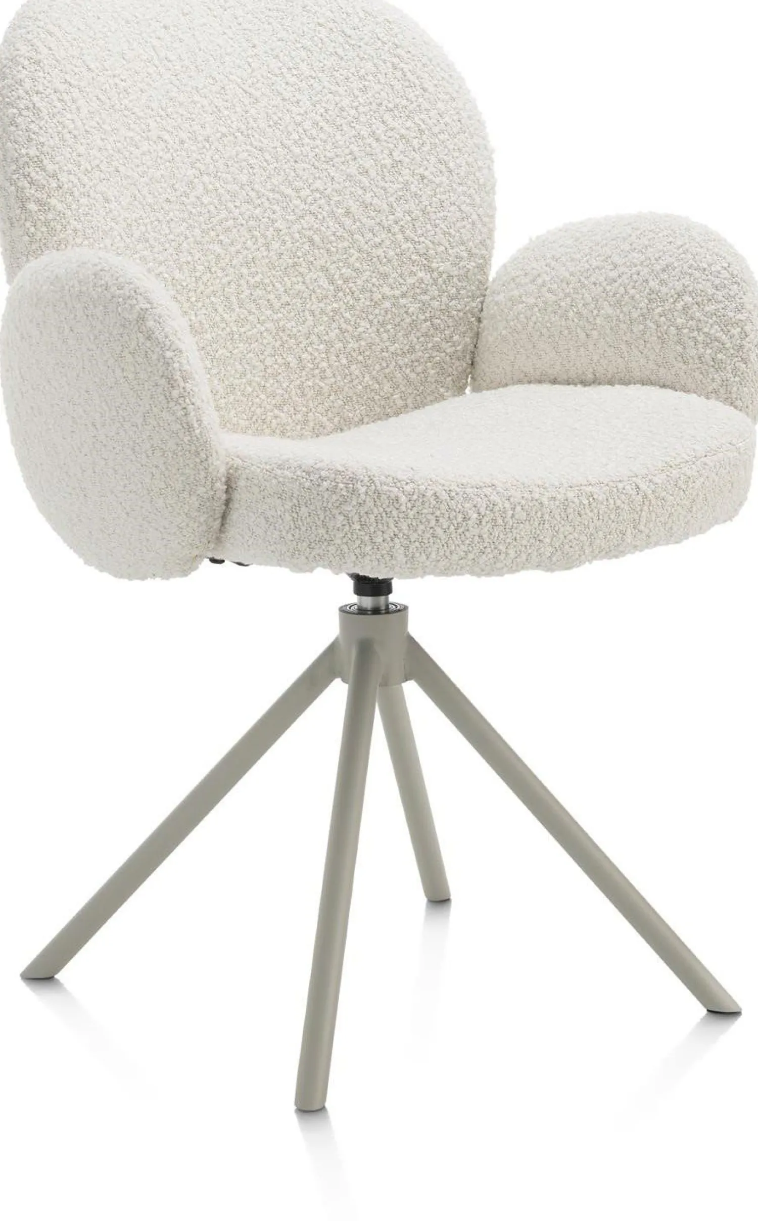 Eetkamerstoelen Met Armleuning-XOOON Jaxon Armstoel Ivoor, Silk Grey