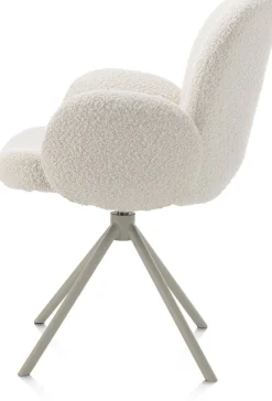 Eetkamerstoelen Met Armleuning-XOOON Jaxon Armstoel Ivoor, Silk Grey