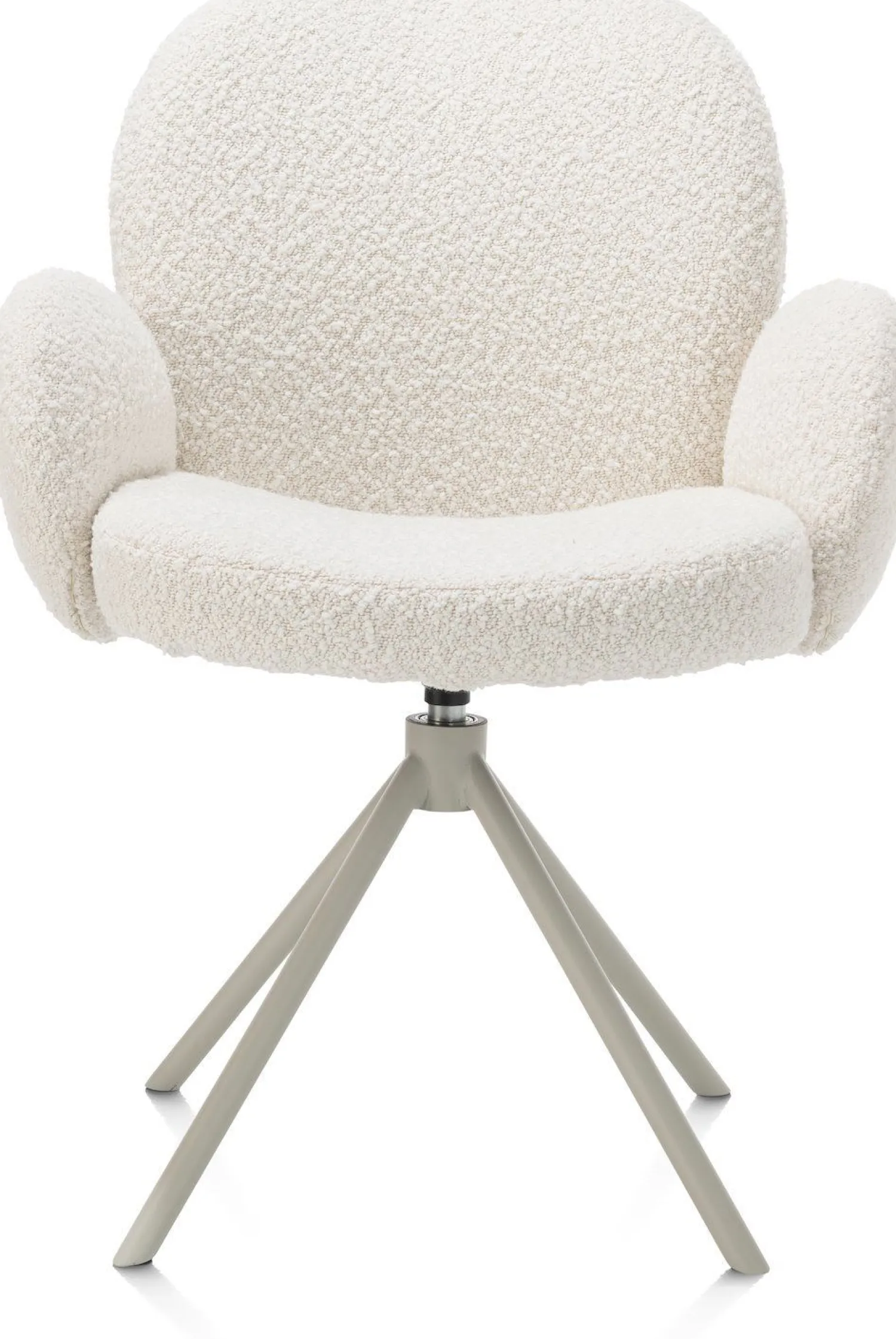 Eetkamerstoelen Met Armleuning-XOOON Jaxon Armstoel Ivoor, Silk Grey