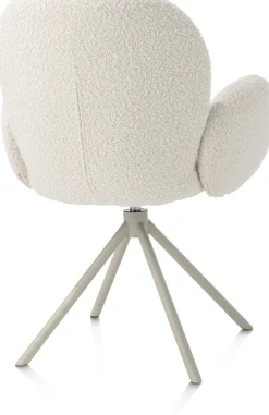 Eetkamerstoelen Met Armleuning-XOOON Jaxon Armstoel Ivoor, Silk Grey