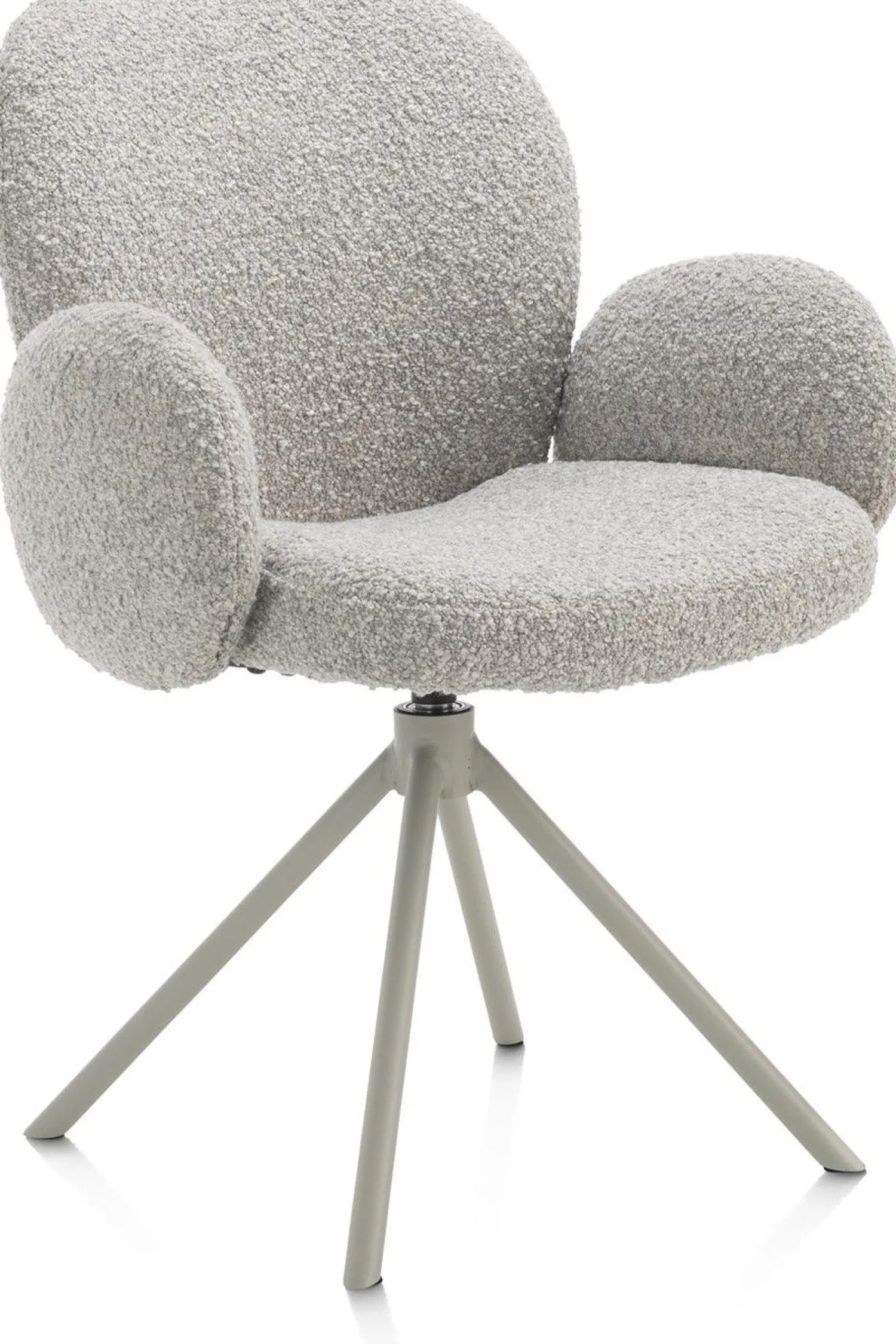 Eetkamerstoelen Met Armleuning-XOOON Jaxon Armstoel Kiezel, Silk Grey