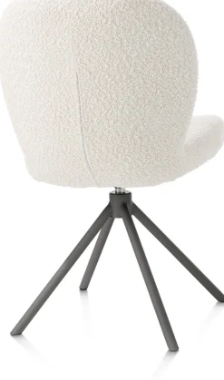Eetkamerstoelen Zonder Armleuning-XOOON Jaxon Eetkamerstoel Ivoor, Grafiet