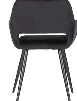 Eetkamerstoelen Met Armleuning-WOOOD Jelle set van 2 Eetkamerstoel Black