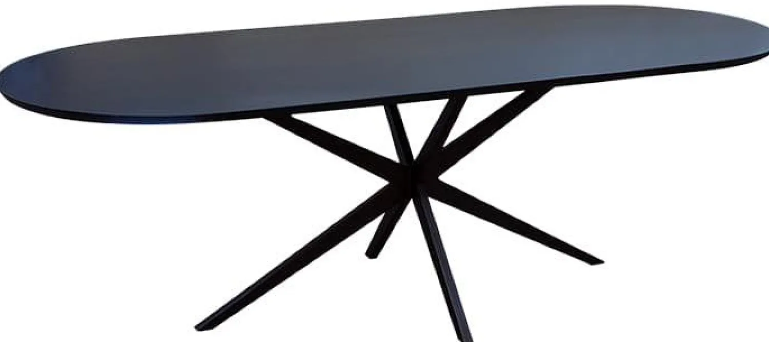 Houten Eettafels|Ovale Eettafels-Eijerkamp Collectie Jelte Eettafel Black
