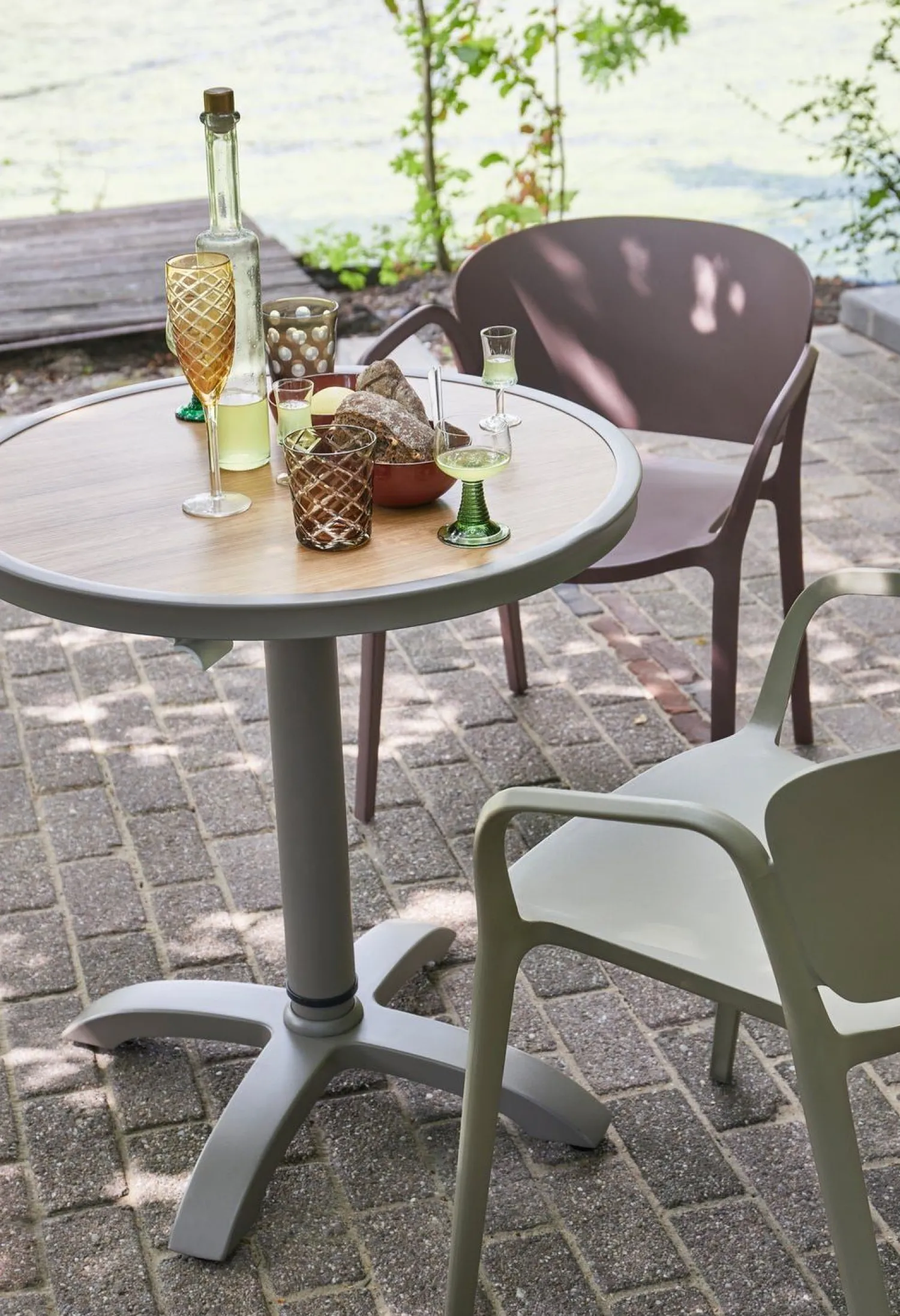 Ronde Bartafels-WOOOD Jeppe Bartafel Brown, Grey