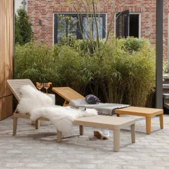 Tuinstoelen-WOOOD Jinte Ligbed Geel
