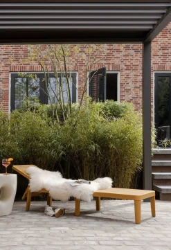Tuinstoelen-WOOOD Jinte Ligbed Geel