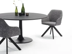 Ronde Eettafels-Arco Joist Eettafel Oak Smoke