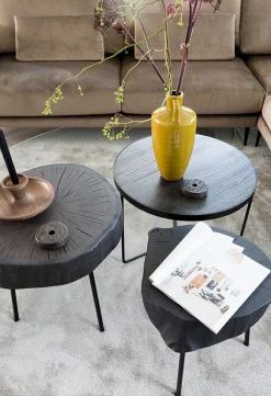 Ronde Bijzettafels-Eijerkamp Collectie Jonas Bijzettafel zwart