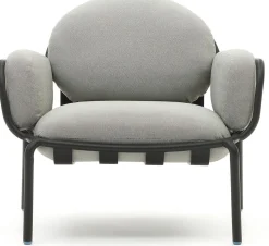 Tuinstoelen-Kave Home Joncols Outdoor Fauteuil Grijs