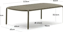 Tuintafels-Kave Home Joncols Tuin Salontafel Groen