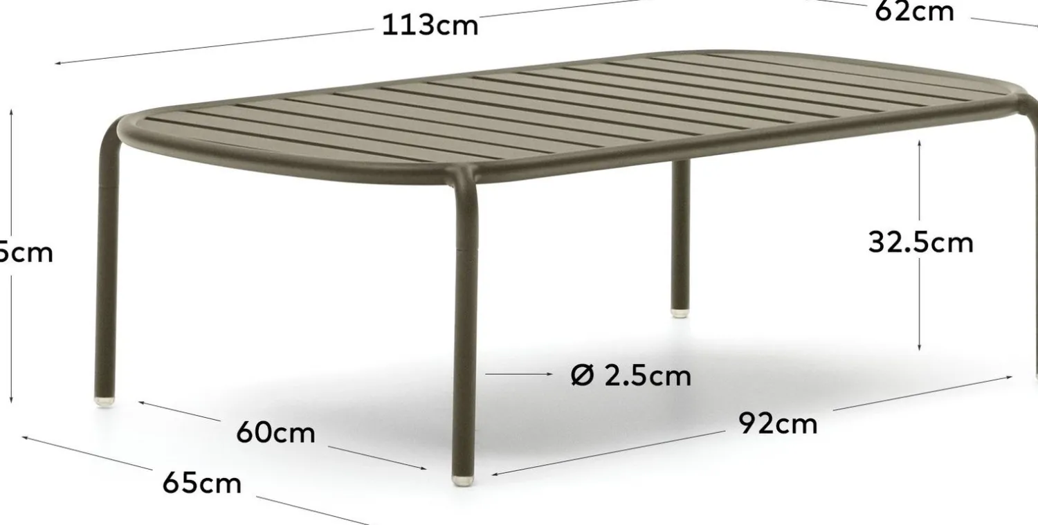 Tuintafels-Kave Home Joncols Tuin Salontafel Groen